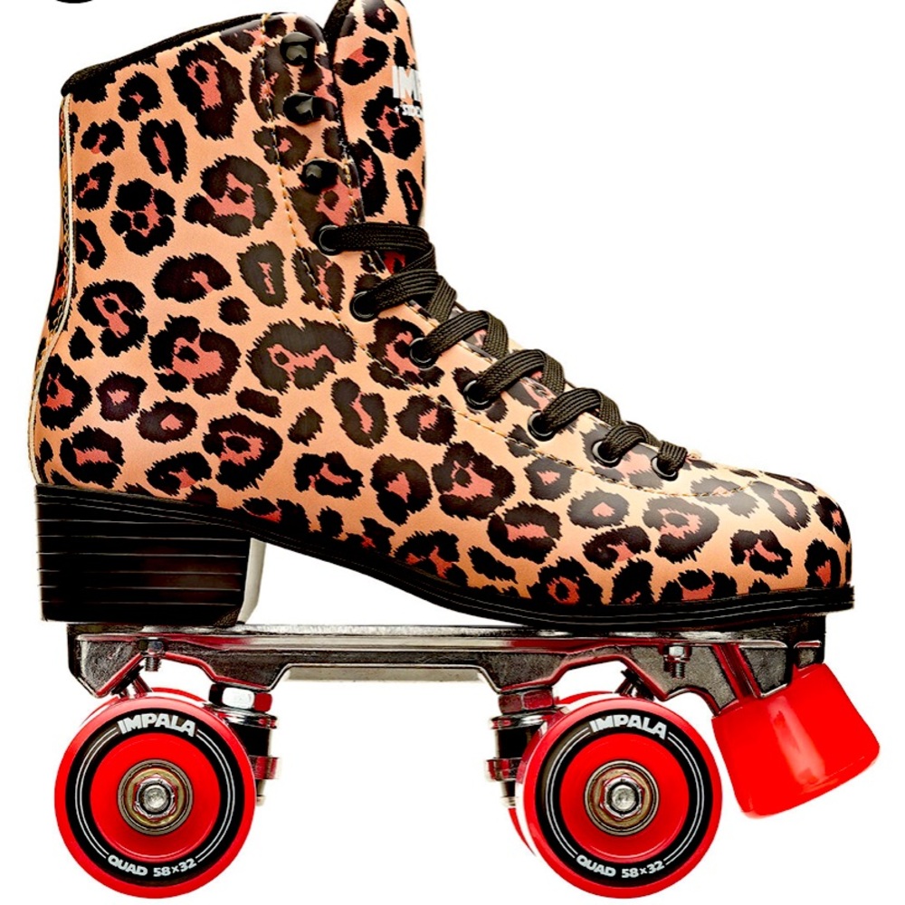 Impala Leopard Print Roller Skates
